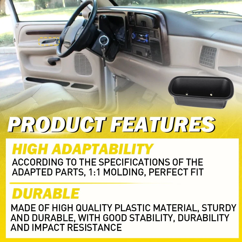 Par para 1994-2002 Dodge Ram 1500 2500 3500 dianteiro destro porta puxador copo EXF - Imagem 2 de 4