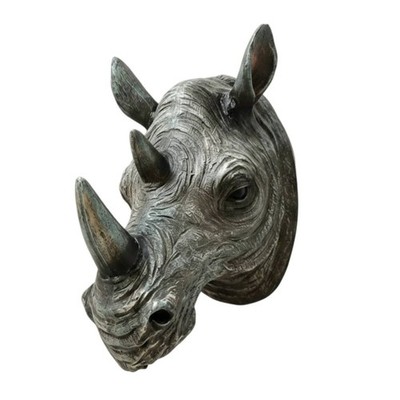 Detaillierte Nashorn Kopf Wandskulptur stabile Wohndeko