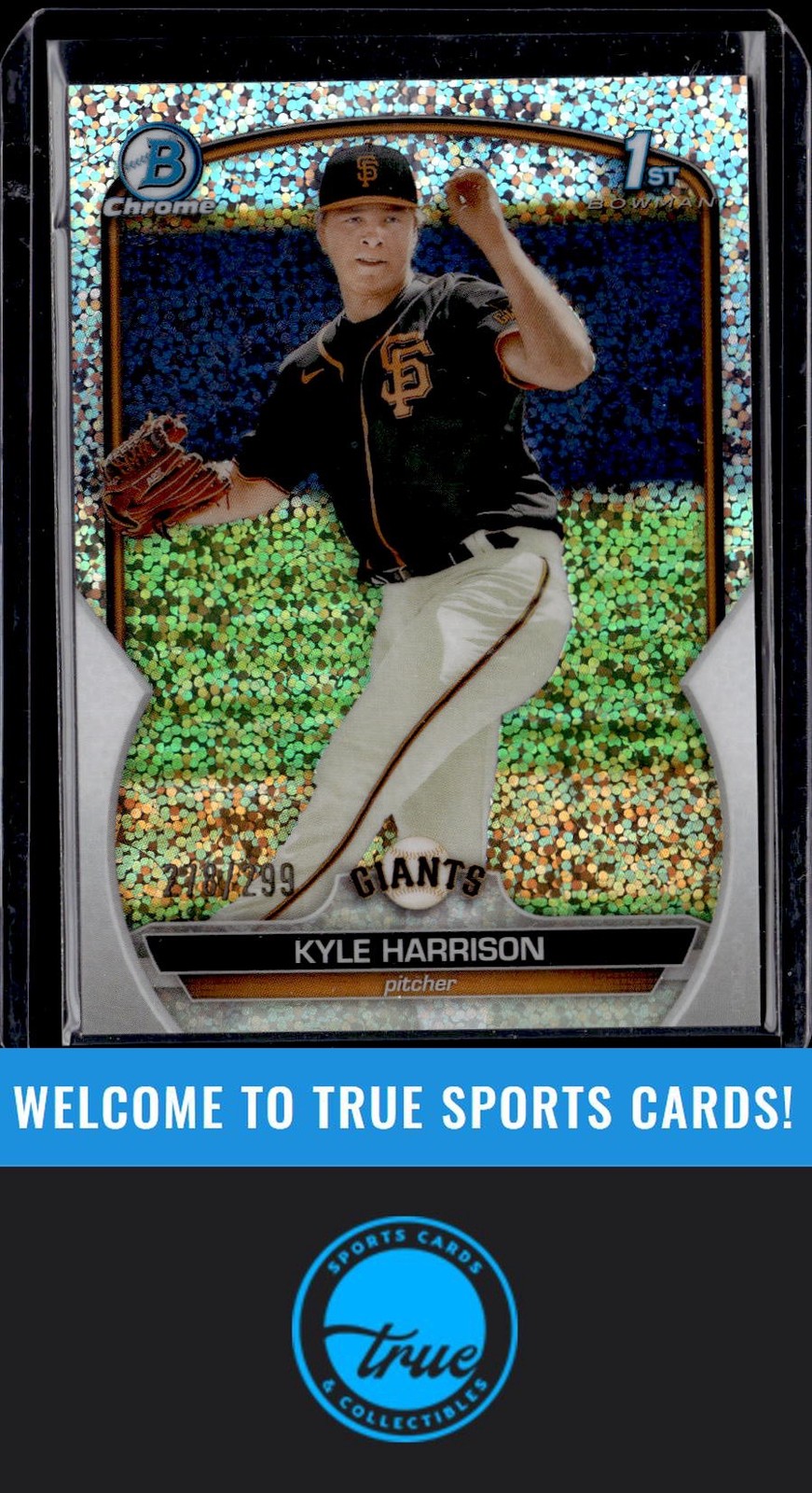 2023 Bowman #BCP-93 Kyle Harrison 1st Bowman Speckle /299