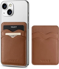 Stick on Card Holder Compatible for Iphone Leather Cell Phone Wallet Credit Card