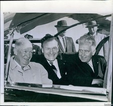 1959 New York President Eisenhower Nelson Rockefeller Wirephoto 8X8