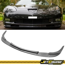 Fits 05-13 Chevy Corvette C6 Z06 Front Bumper Lip Splitter ZR1 Style Black PU