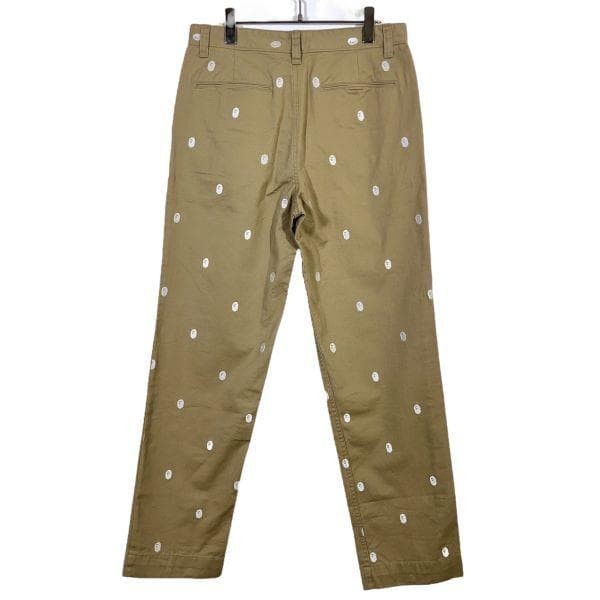 A Bathing Ape BAPE Ape Head Stitched Cotton Chino Pants Beige M W79cm BA0226211 thumbnail 2