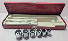 6 Vintage PROTO 1/2" Drive 12 Pt Sockets 5440,5436,5434,5432,5430 & 5428 w/ Case
