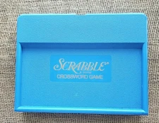 Vintage 1977 Scrabble Travel Edition Blue Case Selchow & Righter