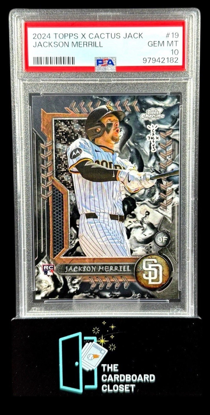 Jackson Merrill 2024 Topps Cosmic Chrome Cactus Jack RC PSA 10 Padres