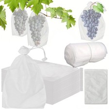 Fruit Protection Bags Reusable Non-woven Fruit Cover with Drawstring 50Pcs US