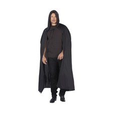 Unisex Hooded Adult Costume Cape  Black