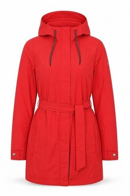 Columbia Damen Parka Jacke Größe S Rot Langarm Freizeit Kapuze Logo