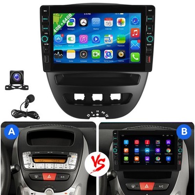 Carplay Für Peugeot 107 2005-2014 Android 15 GPS Nav RDS KAM 4+64G Autoradio MIK