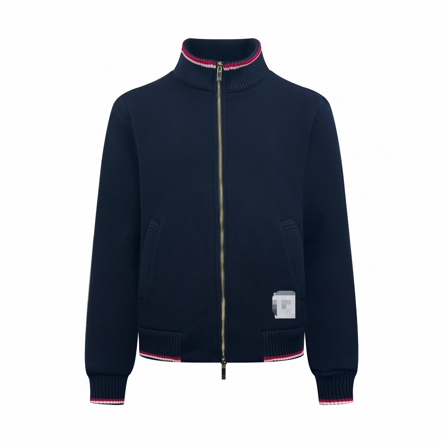 Men Thom Browne Stand Collar Zipper Long Sleeve Coat Top