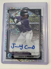 JEREMY CIRIACO 2024 BOWMAN CHROME 1ST SPECKLE REFRACTOR B AUTO /299