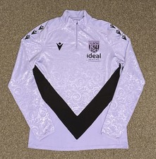West Bromwich Albion 1/4 Zip Player Issue Macron Training Top, Large, VGC