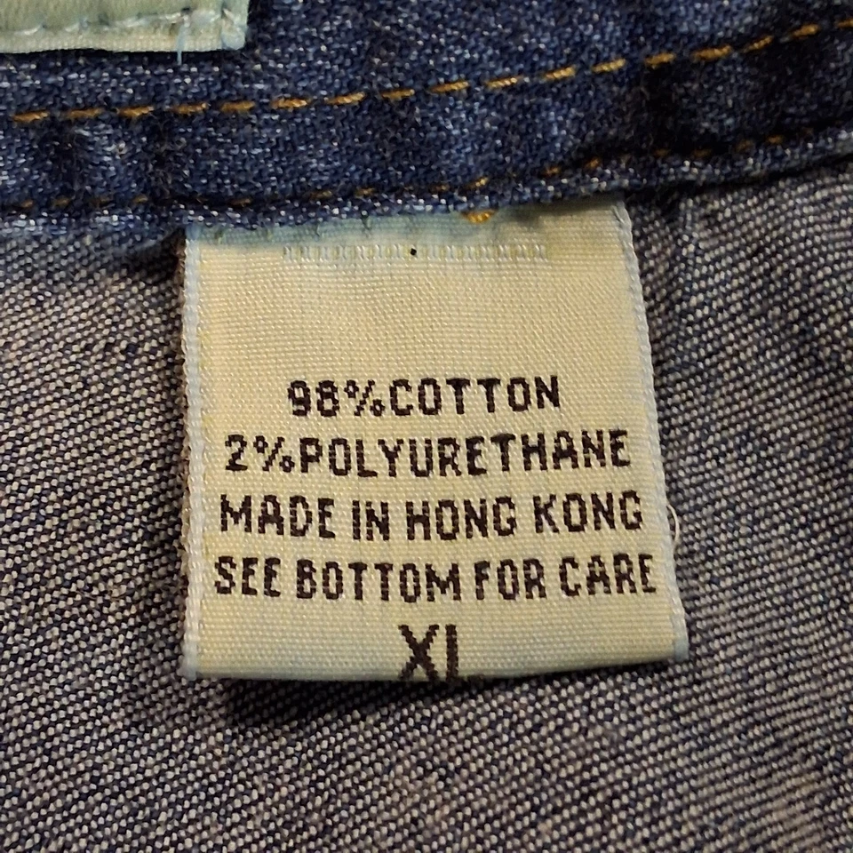 Vintage EDDIE BAUER Women's Long Sleeve Maxi Denim Shirt Dress Blue Size XL - Image 3 of 4