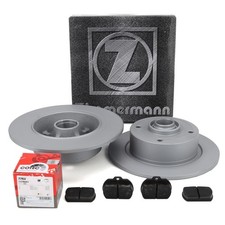 ZIMMERMANN Bremsscheiben Ø 278mm + TRW Bremsbeläge für VW KÄFER 1200-1600 vorne