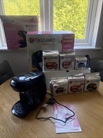 Bosch Tassimo Happy Friendly Hot Drinks Machine Black, TAS102EGB starter kit