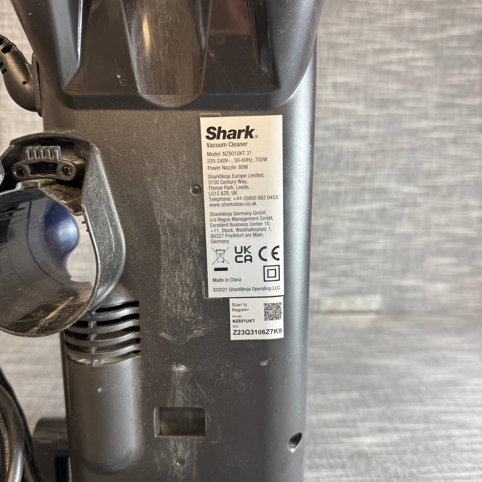 Shark NV801UKT31 Vacuum Cleaner Motor Base Unit Powered Lift-Away image 6