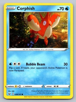 Corphish 038/163 Common Battle Styles Pokemon Lightly Played