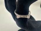 1.96g Vintage Sterling Silver 925 Bone LUNA Ring Dog Lover Jewelry Size 6 M