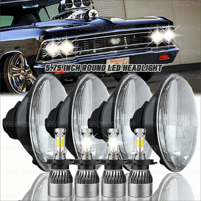 4PCS 5 3/4'' 5.75 LED Headlight Hi/Lo Beam for Chevrolet Caprice 1966-1976