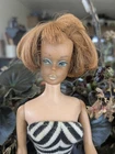 11.5” Vtg Mattel Midge Barbie Doll 1960's Original Red Bubble Cut Straight Leg