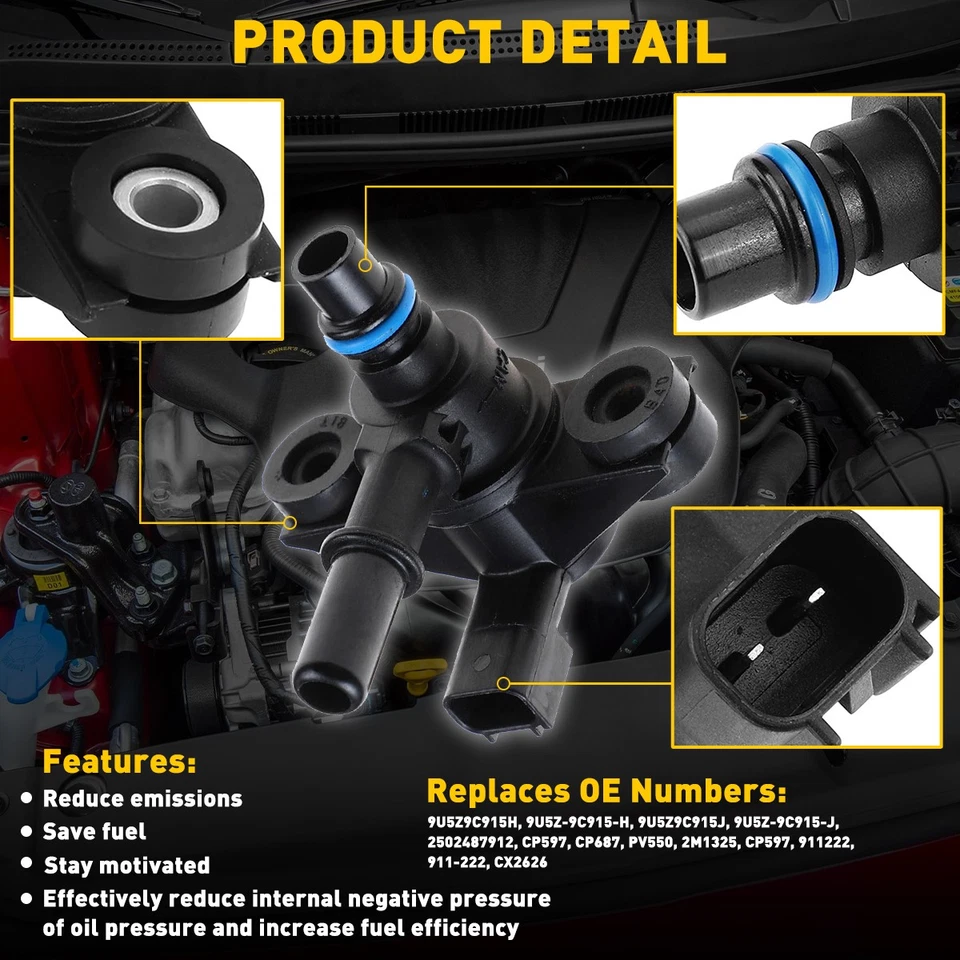 Electroválvula de bote de purga de vapor 1-10Xd F150 F250 Linco para Mazda para Mercury Foto 4 de 4