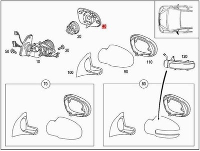 ULO Gehäuse Außenspiegel links für Mercedes W168 A-Klasse A16881001797C45 ULO Gehäuse Außenspiegel links für Mercedes W168 A-Klasse A16881001797C45