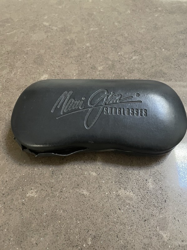 Maui Jim Eyeglass Sunglass Hard Clam Shell Case Flat Black - 1980's Older Style
