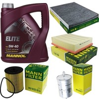 MANN-FILTER Inspektionspaket Mannol 5L Elite 5W-40 FüR Vw Passat Variant 2.3