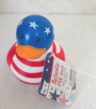 PATRIOTIC AMERICAN FLAG 4TH JULY CRUISING RUBBER DUCK COLLECTIBLE 2"