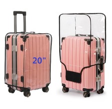 20 Inch Clear PVC Suitcase Cover Waterproof Dustproof Wheeled Luggage Protector
