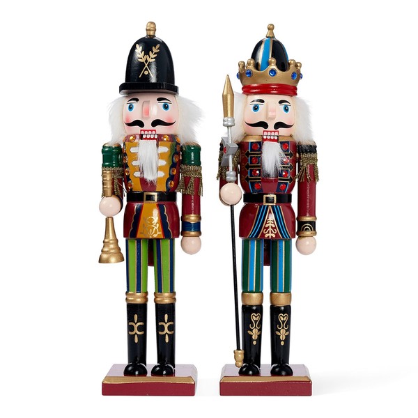 Nussknacker Holz Weihnachtsdeko Figuren 30Cm Klassische Deko Zuhause Weihnachten-image