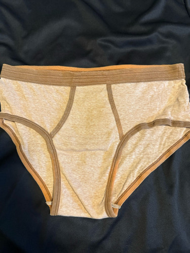Vintage 1970s Hanes Men’s Ringer Briefs Rare Collector’s Piece Size 36 Tan - Picture 1 of 5