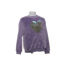H&M, Sweatshirt, Größe: 122/128, Lila, Polyester, Print, Fleece, Mädchen #Vn0