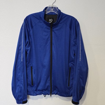 Zero Restriction Blue Full Zip Jacket Men s M 100% Polyester Reflective Trim