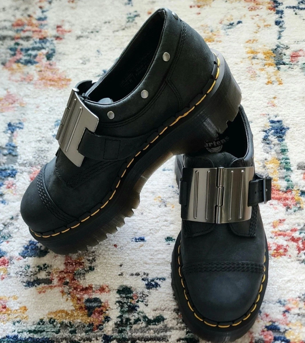 Dr. Martens Boots Unisex SZ M9 W10 BLK Kenton Leather Buckle Ankle Casual Moto Dr. Martens Buckle Ankle Boots for Men for Sale | Shop New  main image 3