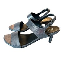 Kenneth Cole Reaction Dee Two Band Shimmery Sparkle Slingback Heels NEW 8.5
