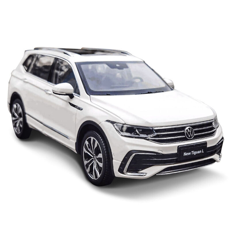 Volkswagen Tiguan L Pro 1/18 スケールモデルミニカー 1/18 Volkswagen VW Pro TIGUAN L 2024 White Color Diecast
