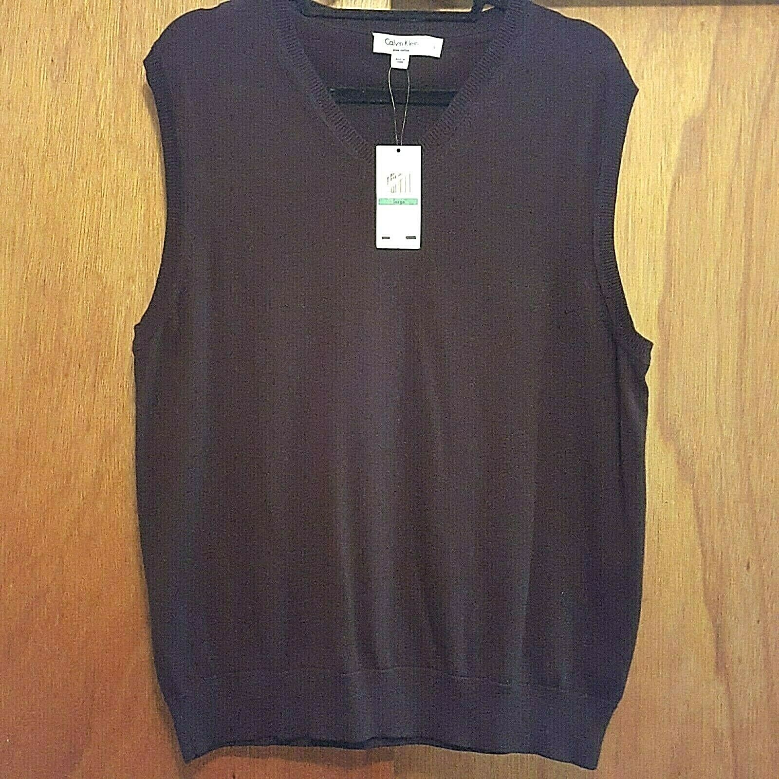 Calvin Klein Womens Sweater Vest Coffee 