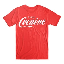 Enjoy Cocaine Retro Funny Party Graphic Shirt