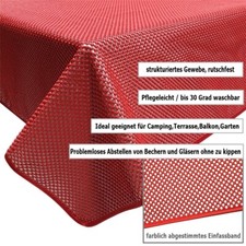 GARTENTISCHDECKE WETTERFEST RUTSCHFEST UMSÄUMTER RAND TISCHDECKE GARTEN UNI KARO
