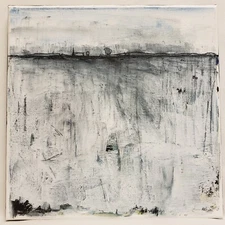 No.633 Original Abstract Modern Minimal  Landscape Painting By K.A.Davis