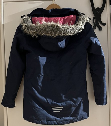 Trollkids Oslo 140 Mädchen Jacke Parka Dunkelblau Pink Winter Regen Wind - Bild 6 von 9