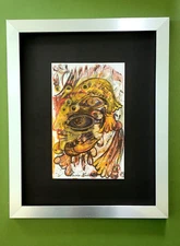 FRIDA KAHLO | Print from Mexico DRAWING FROM HER DAIRY Signed Frida Kahlo Framed