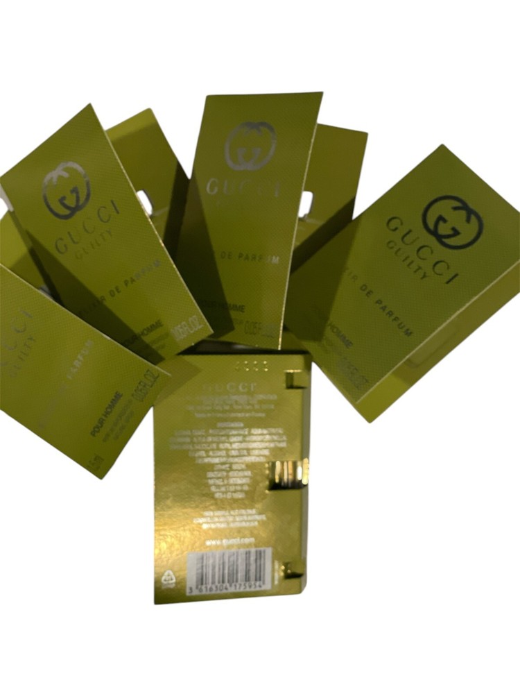 5 x Gucci Guilty Pour Homme Elixir de Parfum Sample Spray 1.5 ml / 0.05 oz New