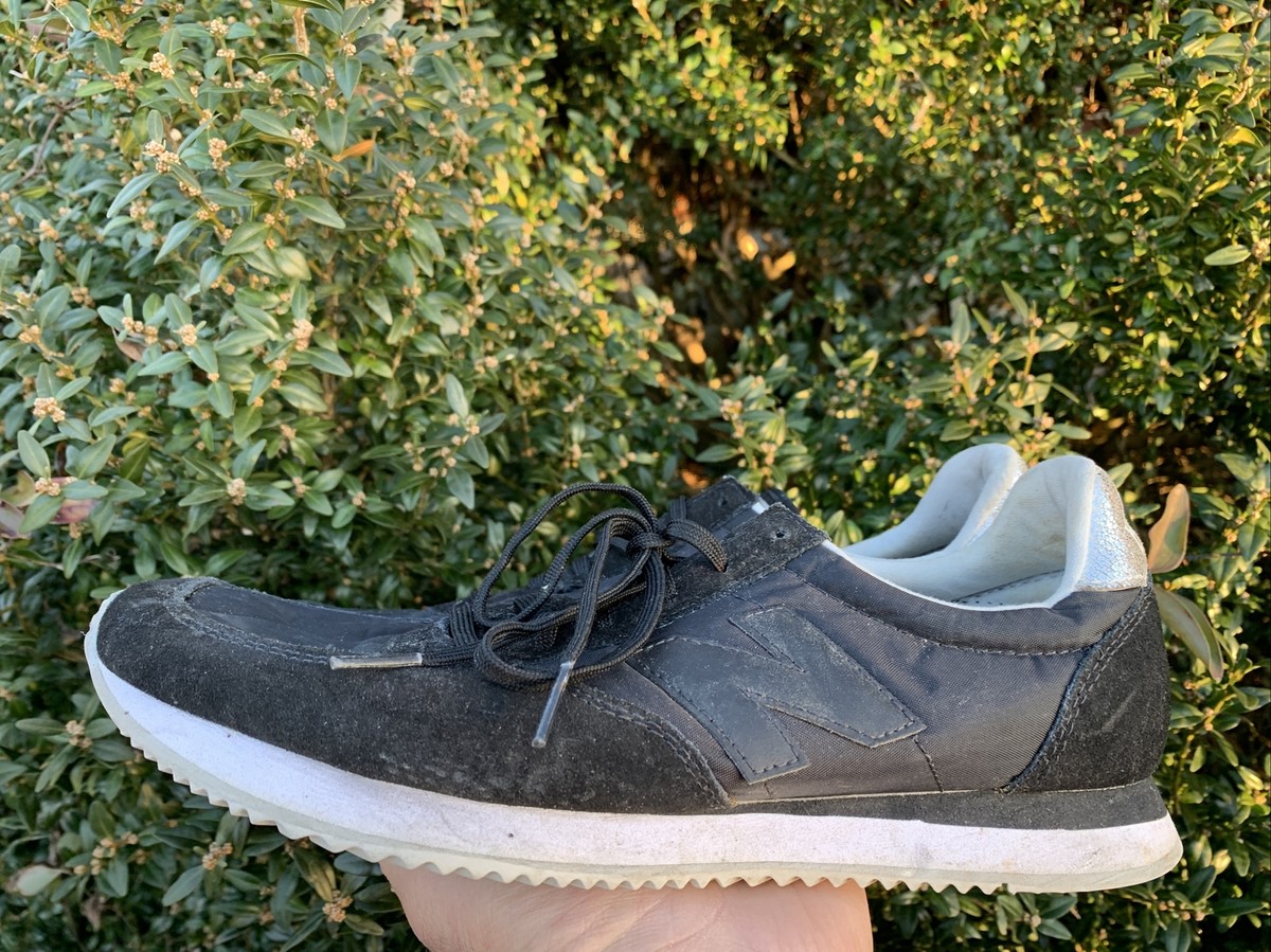 NEW BALANCE Black Suede Silver Bullet Glisten Sneakers Women