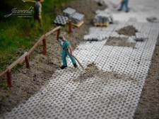 Rasengittersteine 1:87 Spur H0 Juweela grau Modelleisenbahn