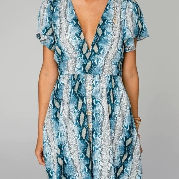 Buddy love snakeskin dress top