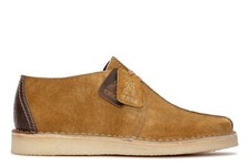 NEW CLARKS ORIGINALS DESERT TREK OAK TAN HAIRY SUEDE LEATHER "BANK ROBBER" SHOES
