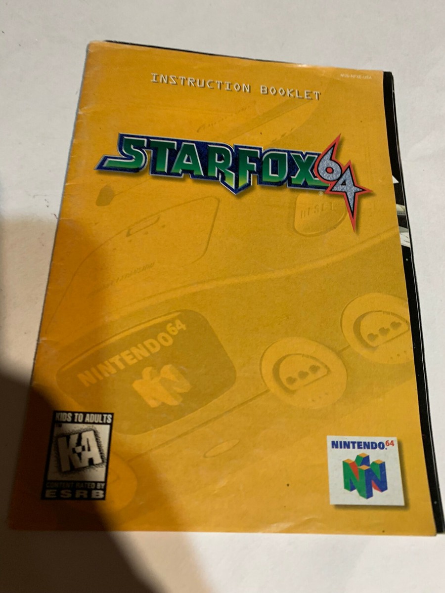 Star Fox 64 Instruction Manual Booklet Only Nintendo 64 N64